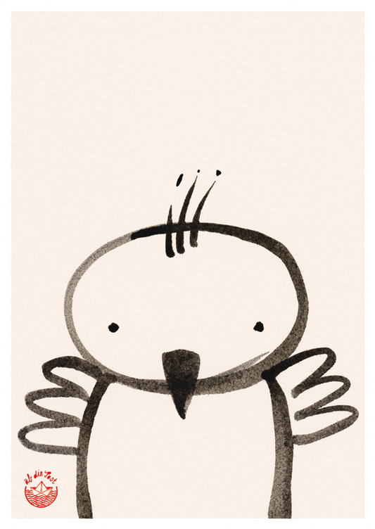 Postkarte Freunde Vogel