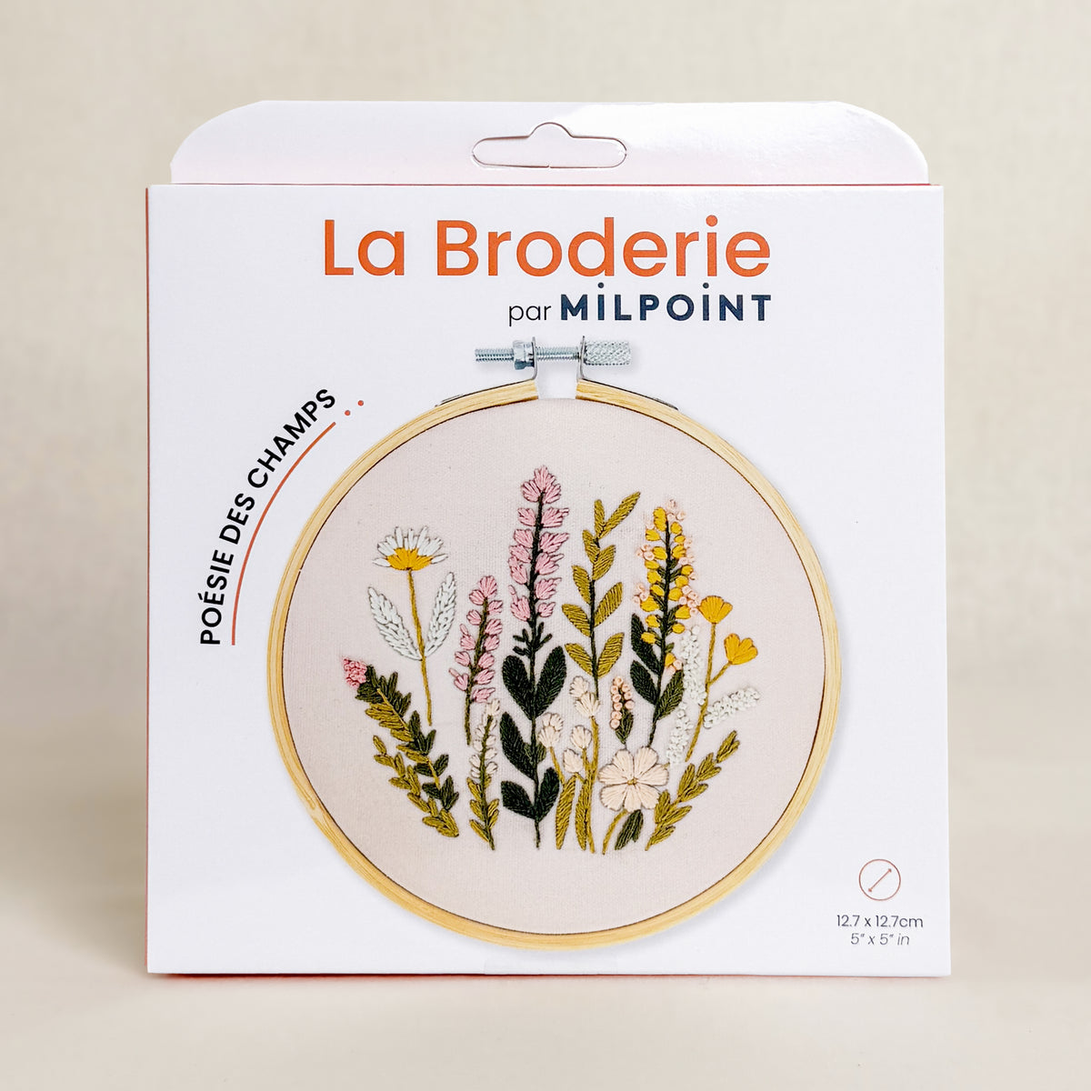 Stickset mit Stickrahmen "Blumenwiese"