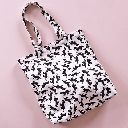 Hand-printed Dachshund Tote Bag
