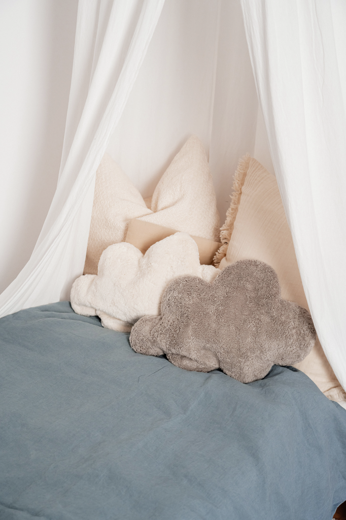Coussin chauffant nuage blanc