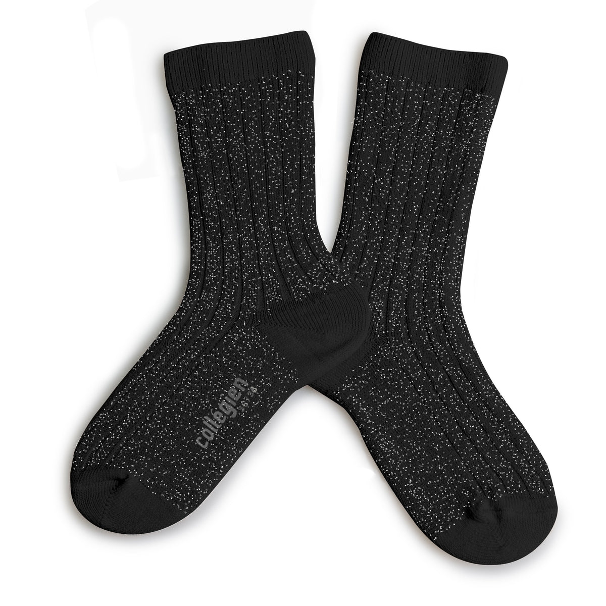 Victoire Glitter Socks - Black