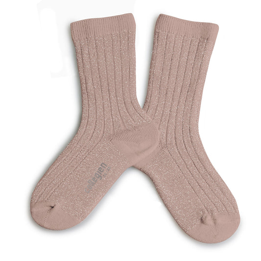Glitzer Socken Victoire - Vieux Rose