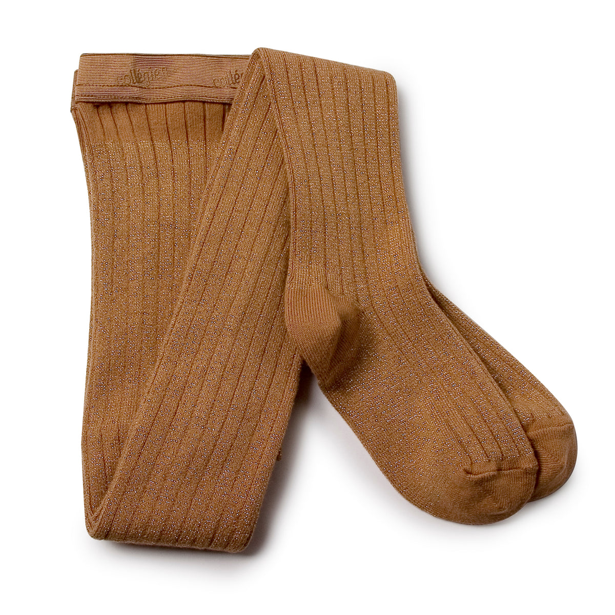 Amélie Glitter Tights – Caramel