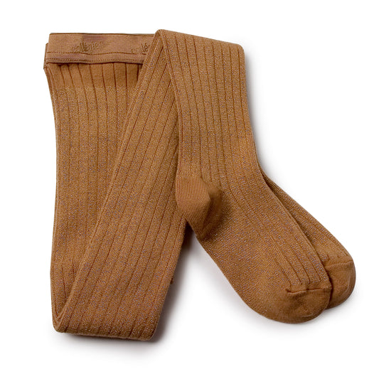 Glitzer Strumpfhose Amélie – Caramel