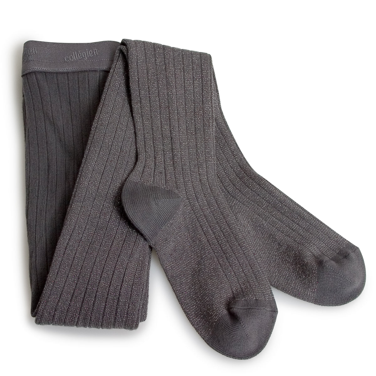 Amélie Glitter Tights – Pebble Grey