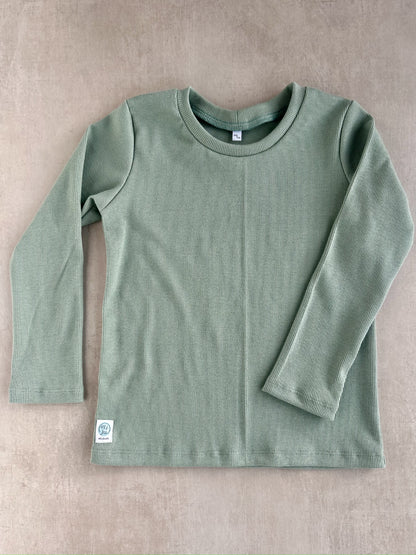 Ribbed long-sleeve shirt