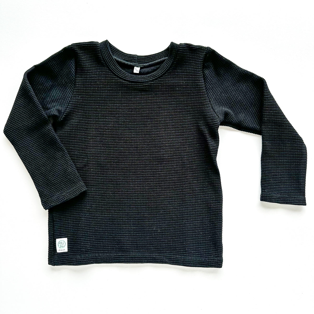 Waffle knit long-sleeve shirt