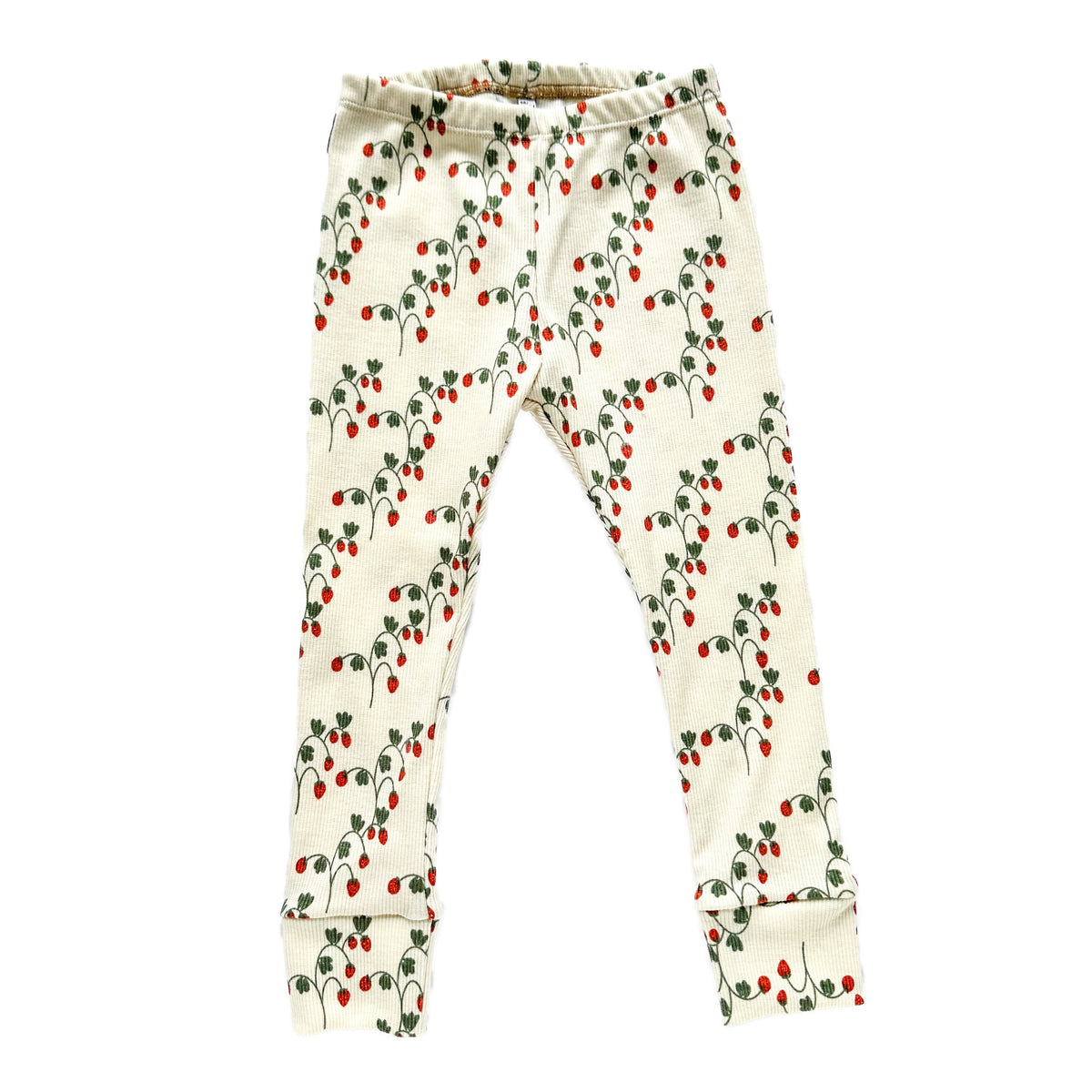 Legging côtelé fraises des bois