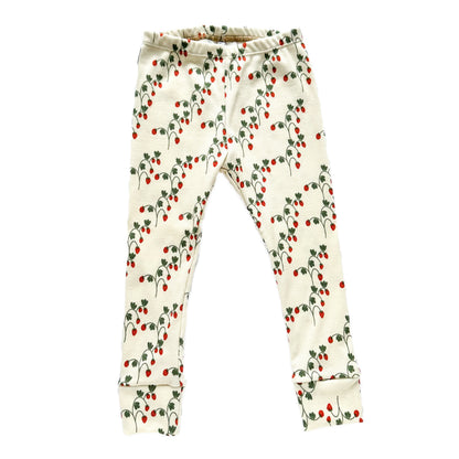 Legging côtelé fraises des bois