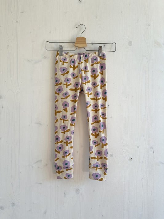 Rib Leggings Flowers