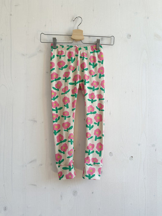 Rib Leggings Flowers