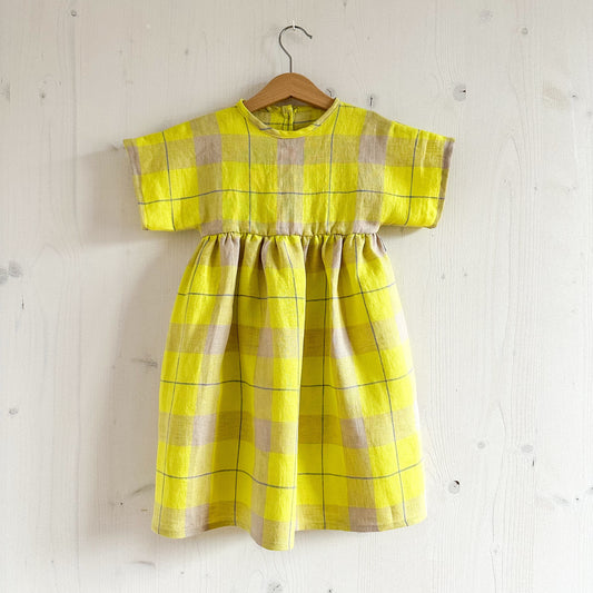 Leinenkleid neon