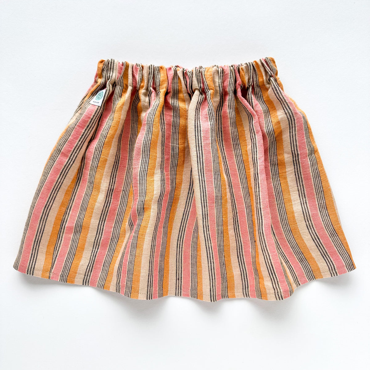 Leinenrock Stripes pink/orange