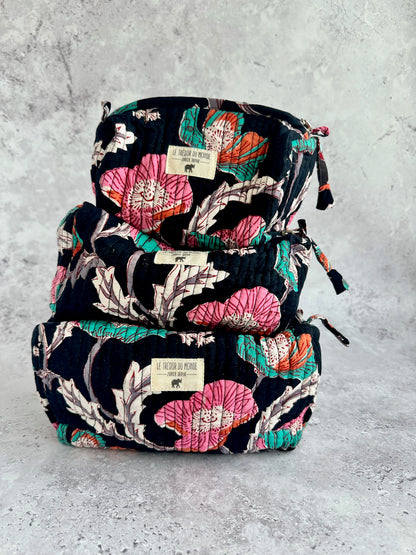 Black Garden Toiletries Bag