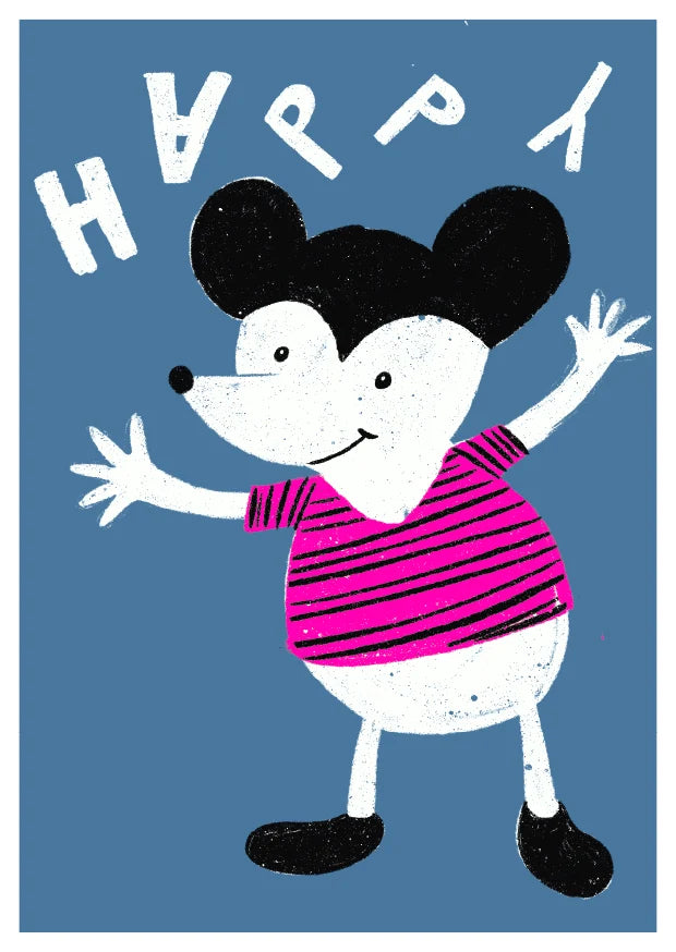 Carte postale Joyeuse souris pour toi