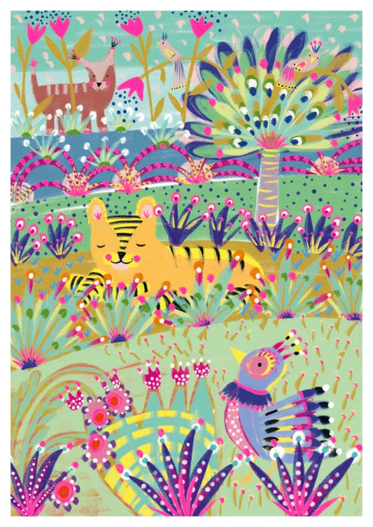 Postkarte Tigergarten