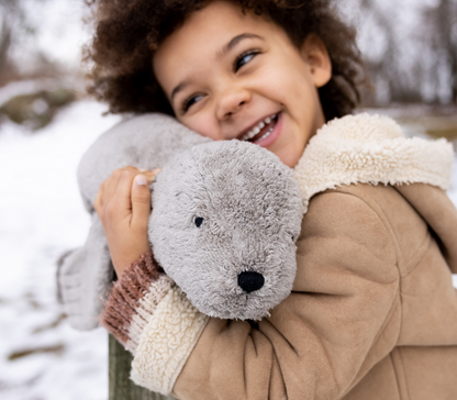 Peluche phoque gris