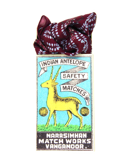 Foulard en soie Albertine Bordeaux