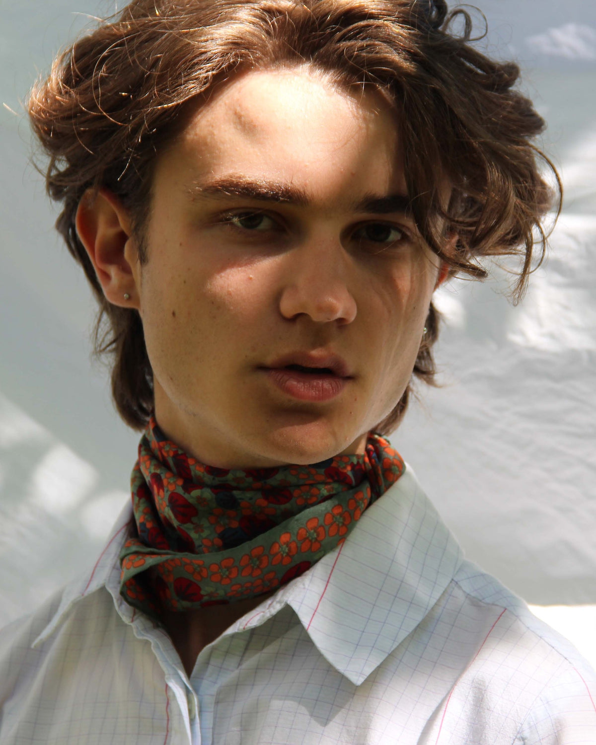 Silk Scarf Capucine Khaki