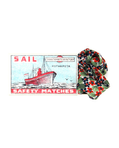 Seidenfoulard Capucine Marine