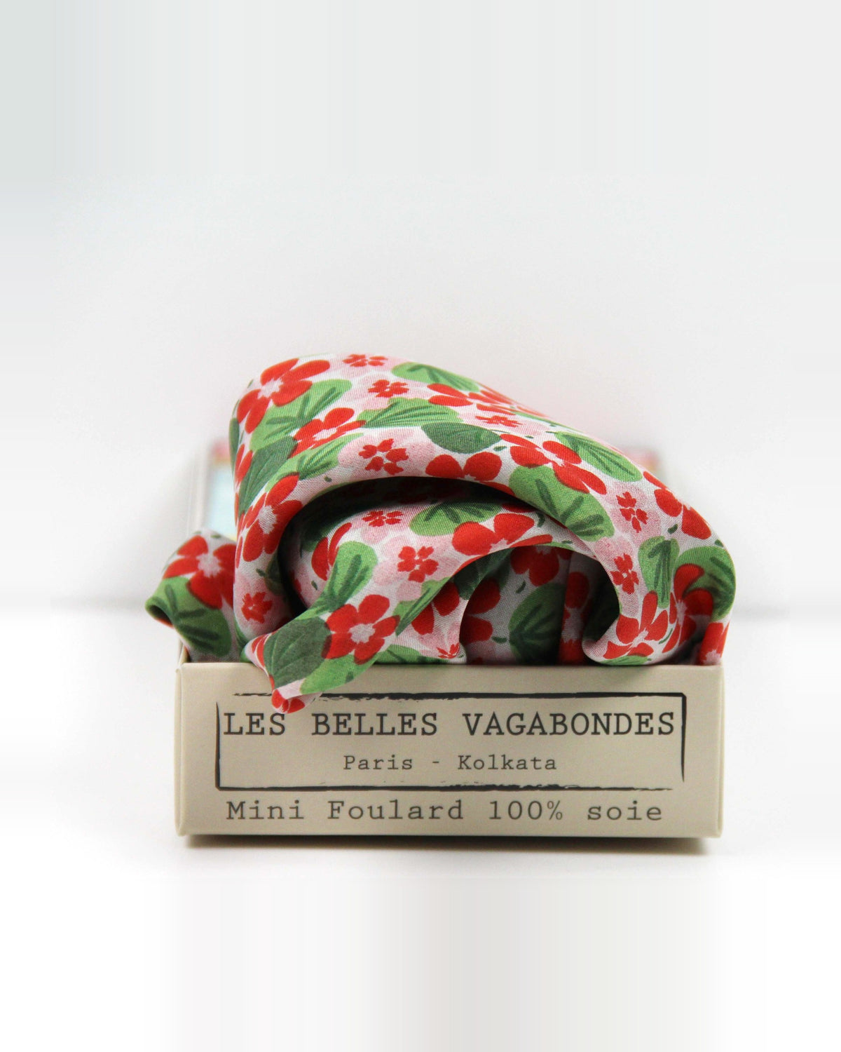 Foulard en soie orange capucine