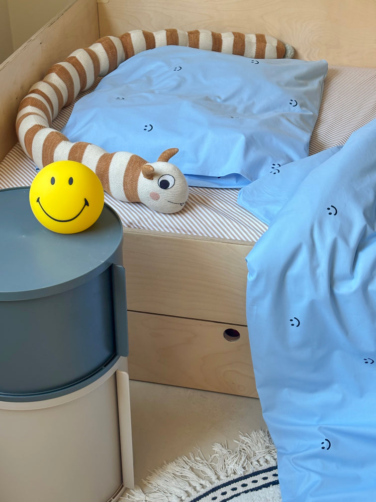 Bettwäsche Set Smiley blue