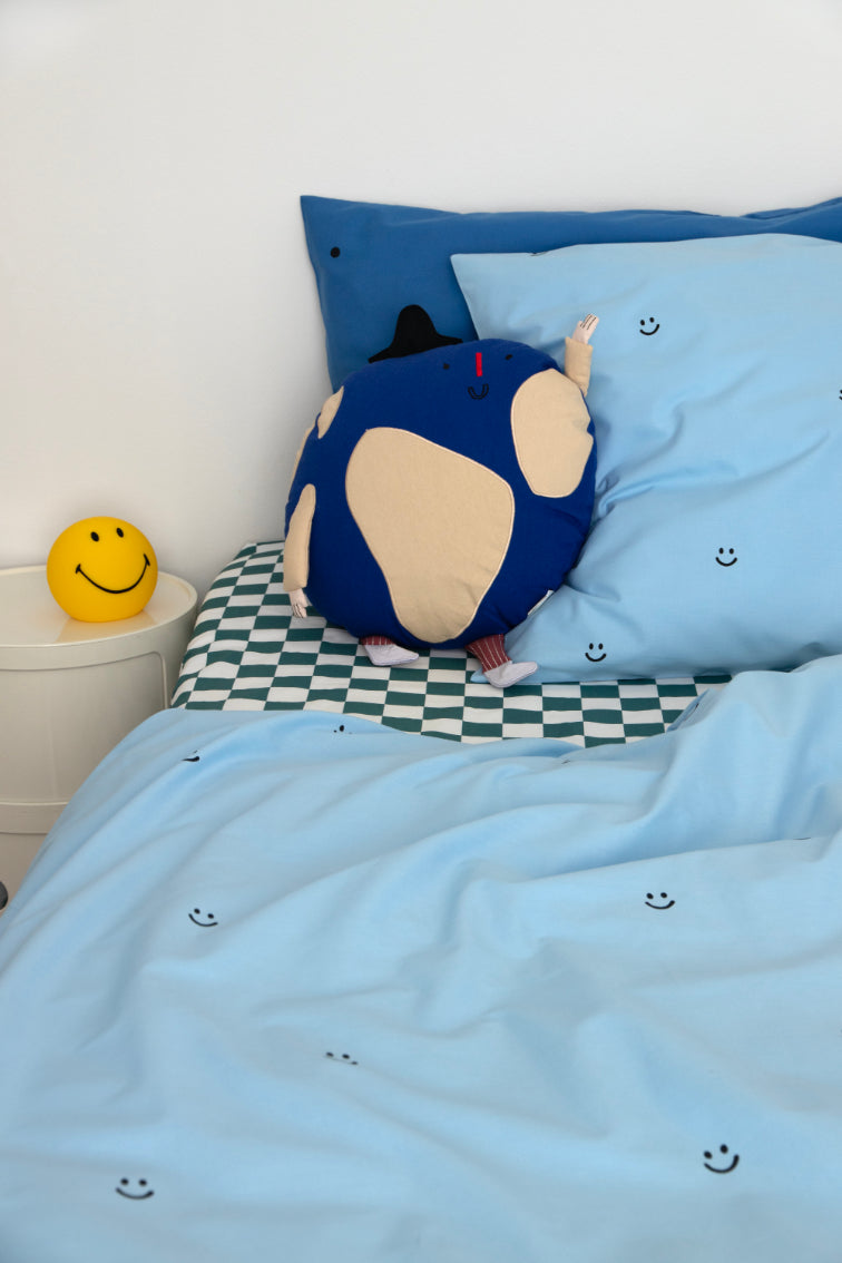 Bettwäsche Set Smiley blue
