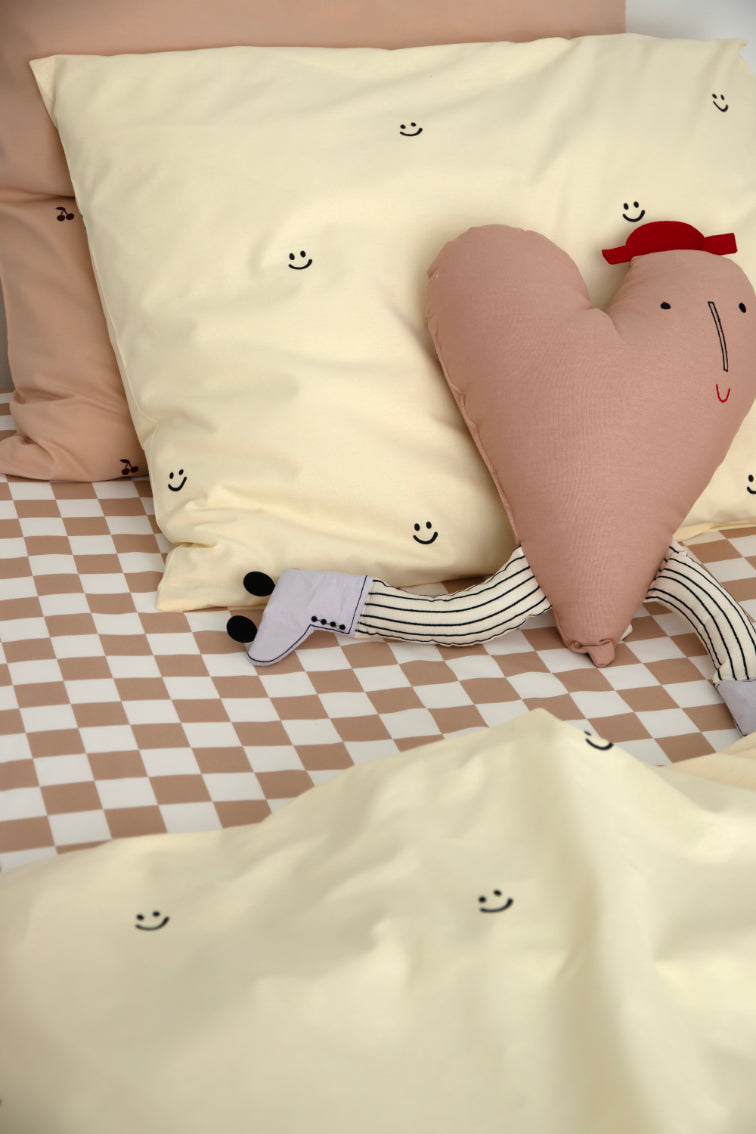 smiley vanille studio ditte eli-ju bettwäsche set kinderbettwäsche