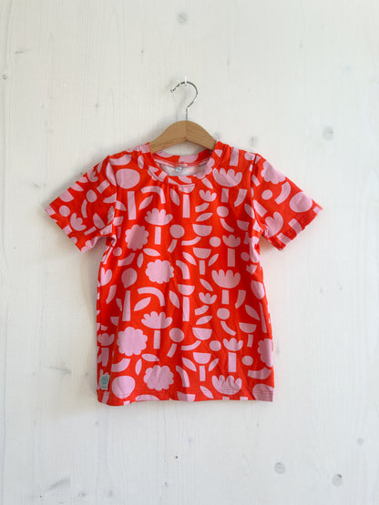 T-Shirt Flowers Koralle/Rosa