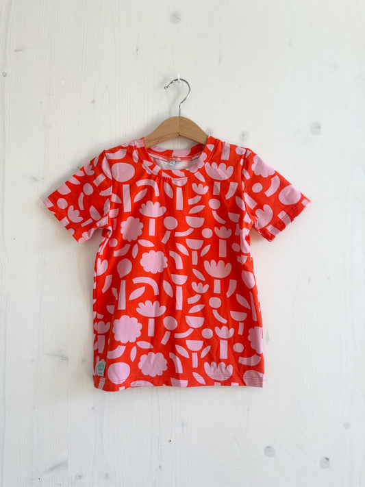 T-Shirt Flowers Koralle/Rosa