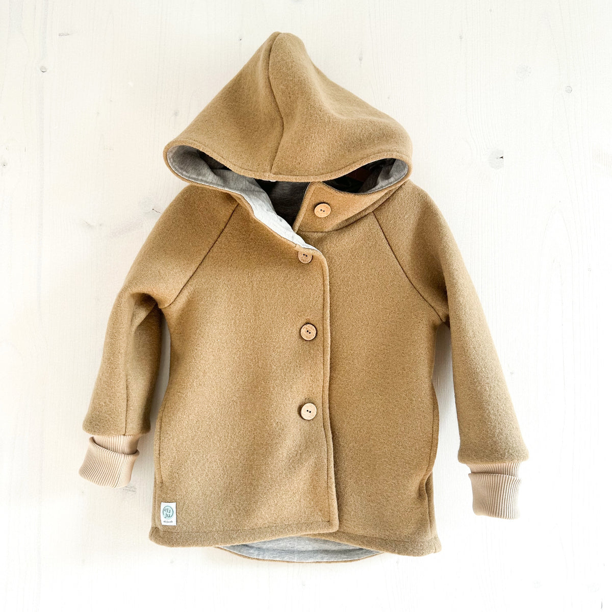 Wollwalk Jacke mit Jerseyfutter
